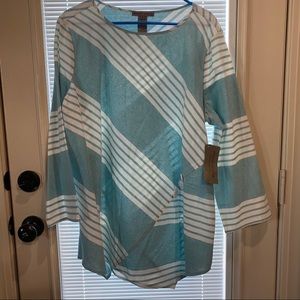 NWT Sharon Young Linen Top